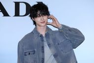 Prada brand ambassador, actor Byeon Woo-Seok poses for a photocall for PRADA pop-up store opening at The Hyundai Seoul on June 05, 2025 in Seoul, South Korea | Image via: Getty